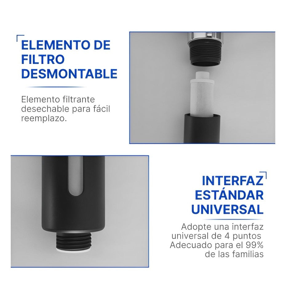 Filtro de Agua AQUA SENSE 💧+ MANGO PARA DUCHA DE REGALO 🎁