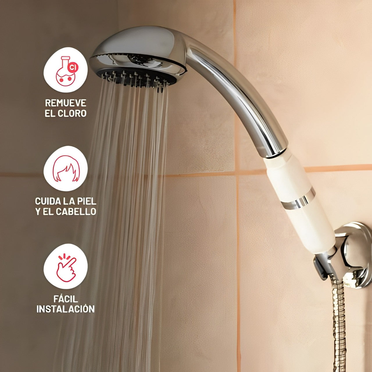 Filtro de Agua AQUA SENSE 💧+ MANGO PARA DUCHA DE REGALO 🎁