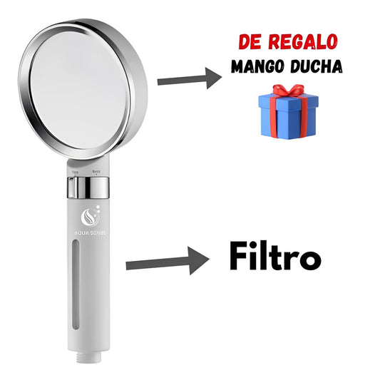 Filtro de Agua AQUA SENSE 💧+ MANGO PARA DUCHA DE REGALO 🎁